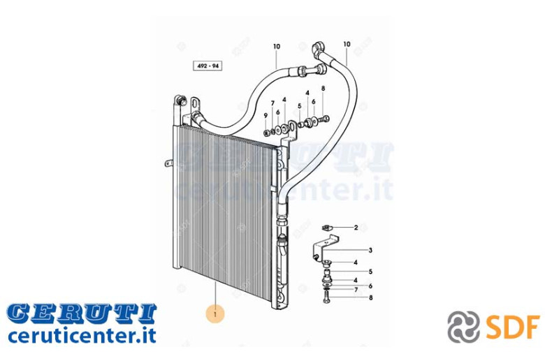 Oil radiator - Original SDF - 0.009.2676.2/20