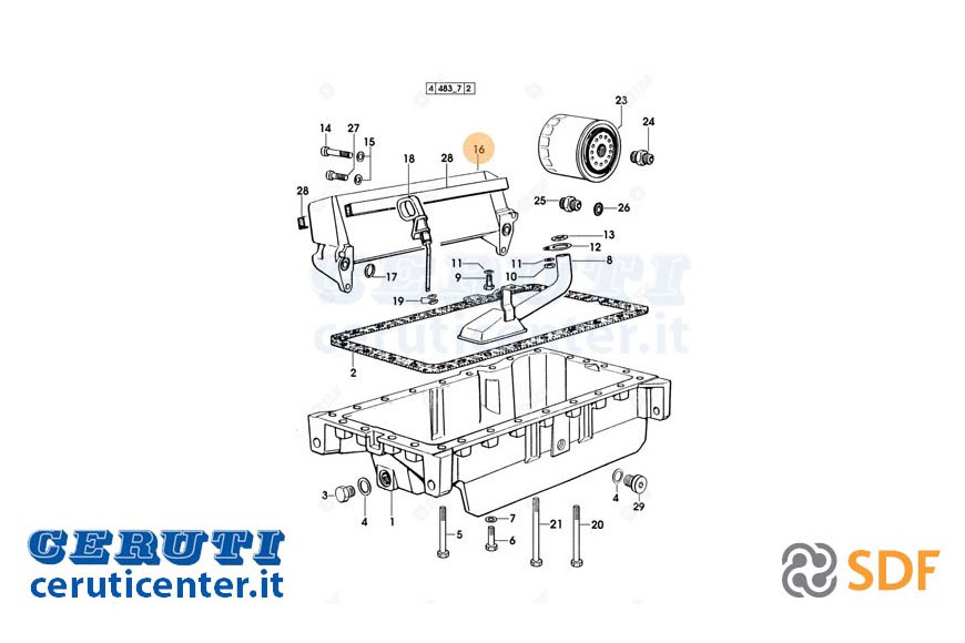 Radiatore Olio - Originale SDF - 0.007.7320.3