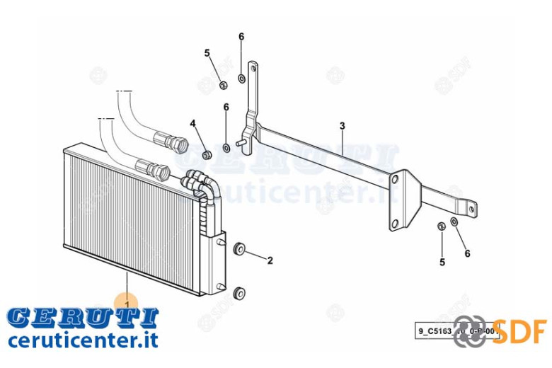 Radiatore Olio - Originale SDF - 0.014.2871.2/20