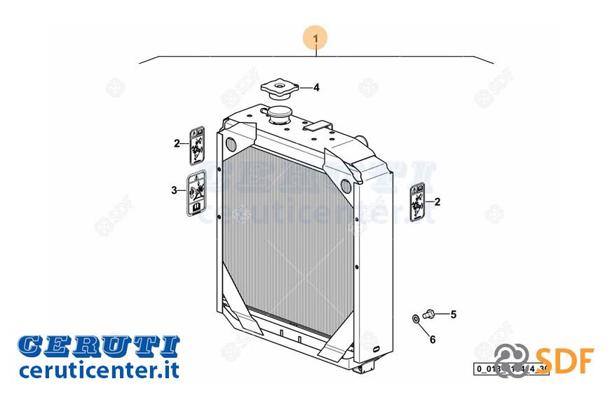 Wasser-Kühler - Original SDF - 0.013.7134.4/30