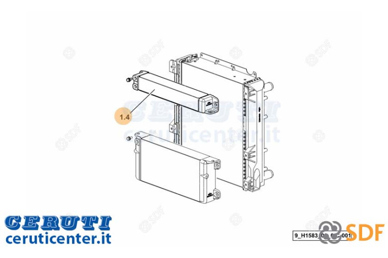 Oil radiator - Original SDF - 0.014.8032.3
