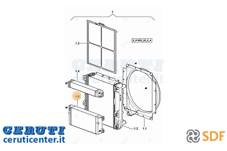 Radiateur d'huile - SDF Original - 0.014.8033.3