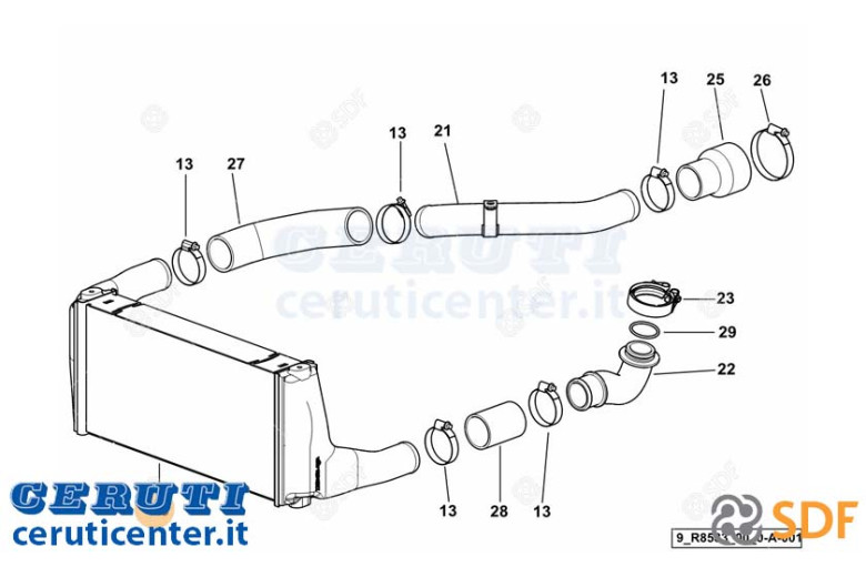 Intercooler - Originale SDF - 0.014.8622.3