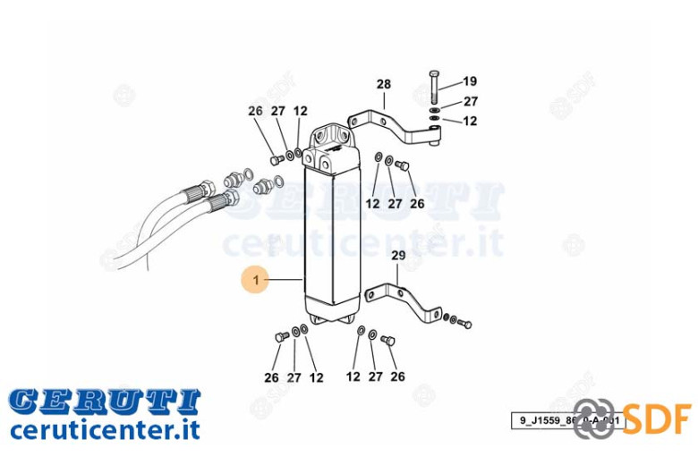 Radiateur d'huile - SDF Original - 0.015.5319.3