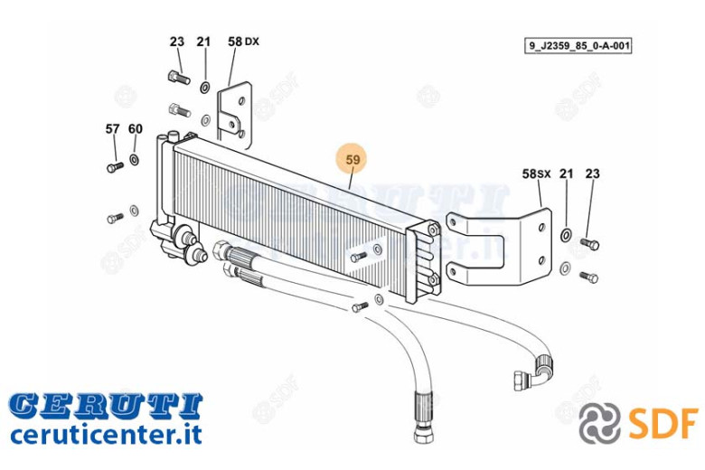 Radiateur d'huile - SDF Original - 0.015.3901.2/20