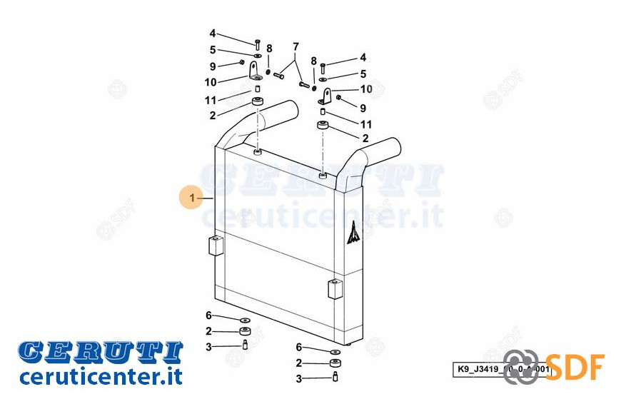 Intercooler - Originale SDF - 0.015.2188.4