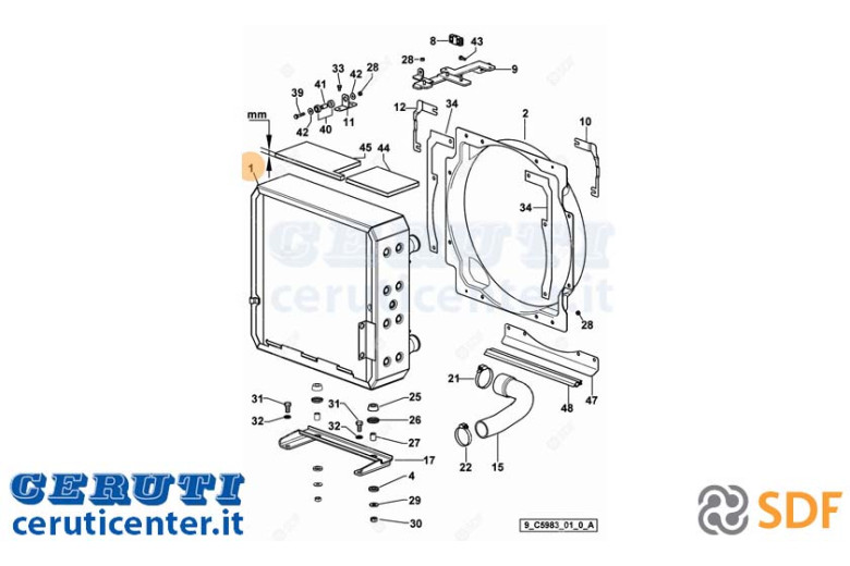 Radiatore Acqua - Originale SDF - 0.013.1769.3/20