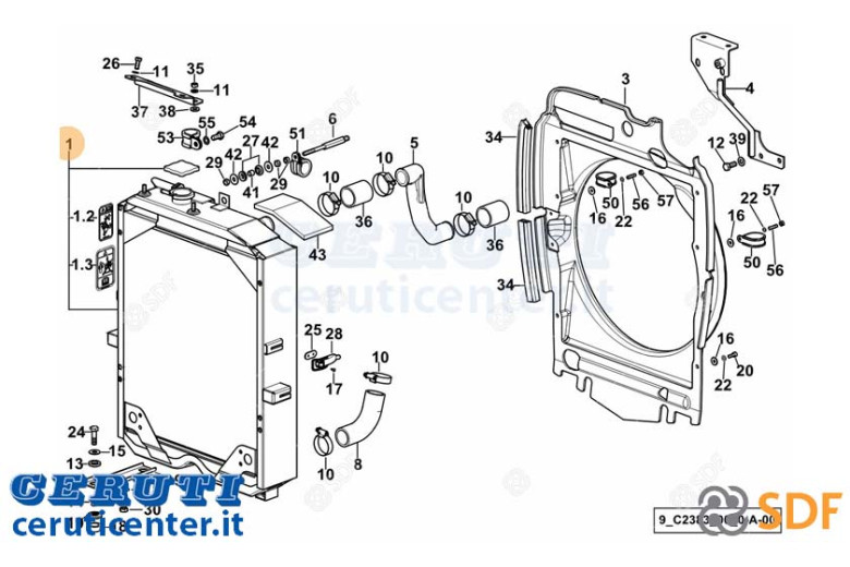 Radiatore Acqua - Originale SDF - 0.013.3793.4/30