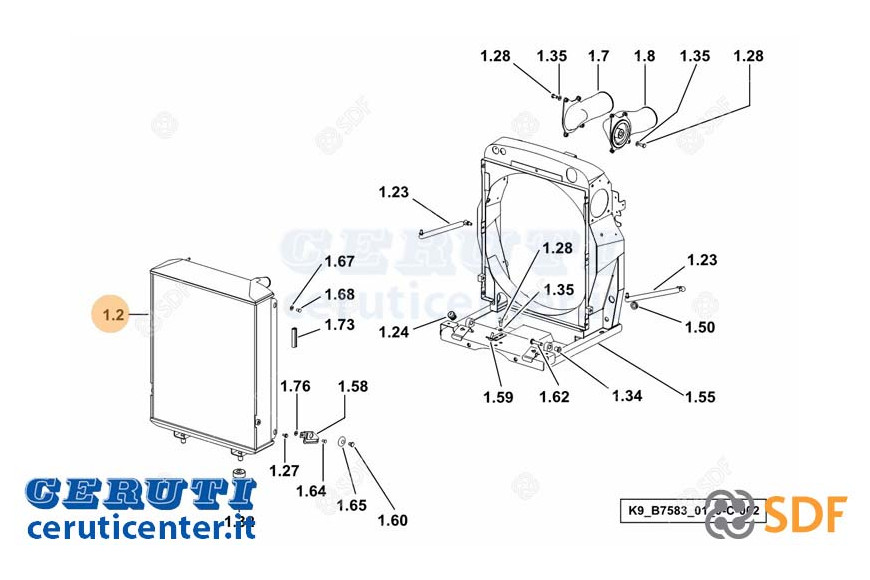 Wasser-Kühler - Original SDF - 0.013.4873.4