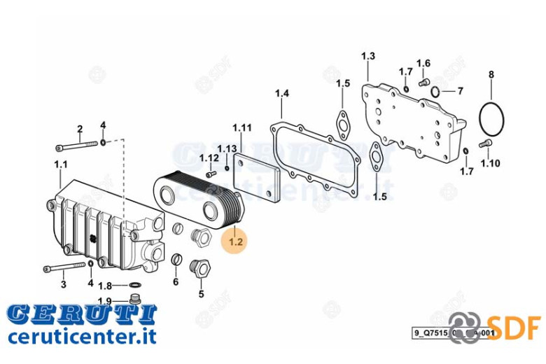 Radiatore Olio - Originale SDF - 0.012.6899.4