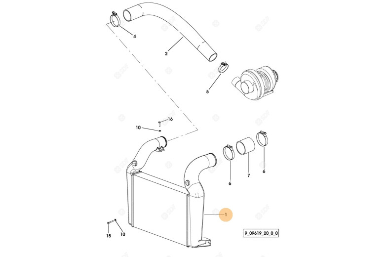 Intercooler - Originale SDF - 0.012.0073.2/20