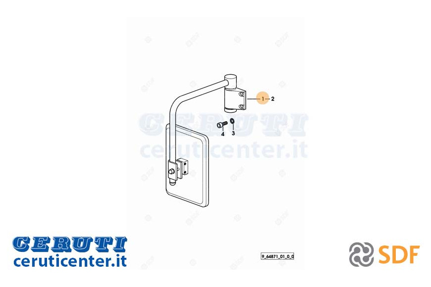 Specchio Retrovisore Completo - Originale SDF - 0.011.4199.4/20