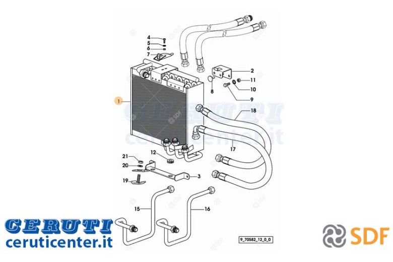 Radiatore Olio - Originale SDF - 0.011.0381.2/10
