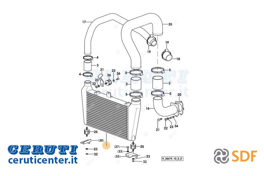 Intercooler - Originale SDF - 0.011.2891.2/10
