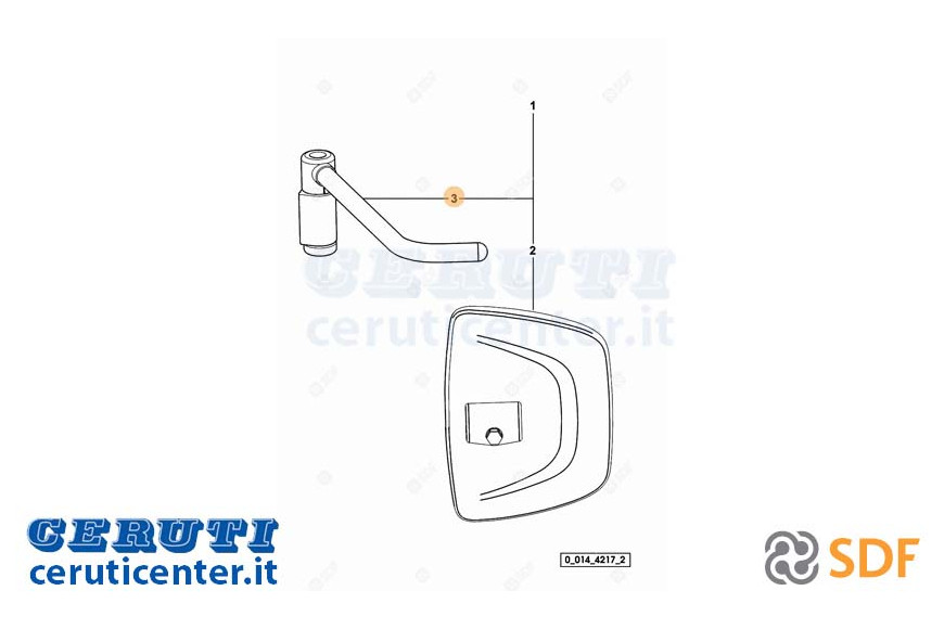 Espejo brazo SDF - Original - 0.900.0519.9