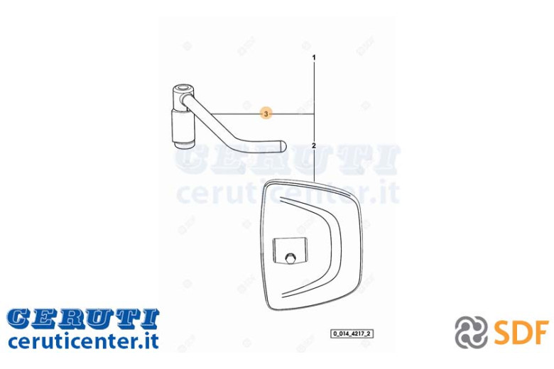 bras Miroir - SDF Original - 0.900.0519.9