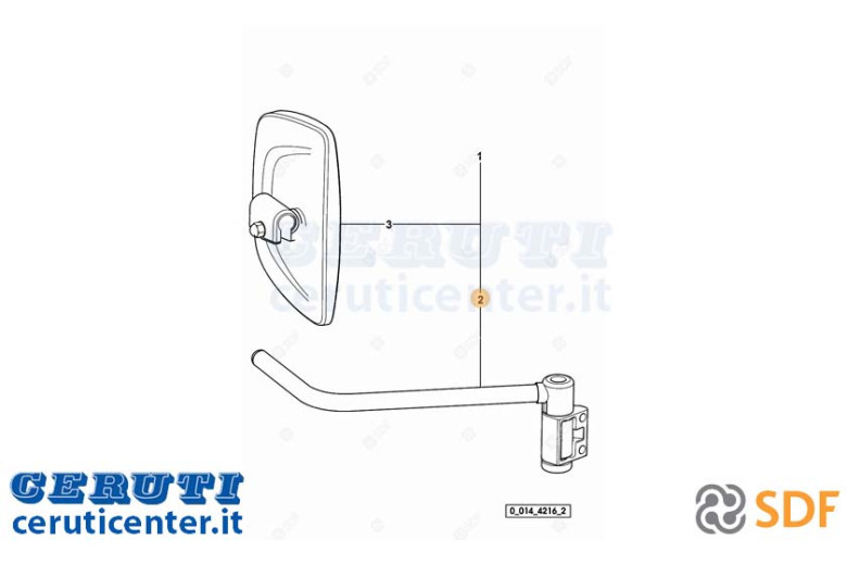 Espejo brazo SDF - Original - 0.900.0520.0