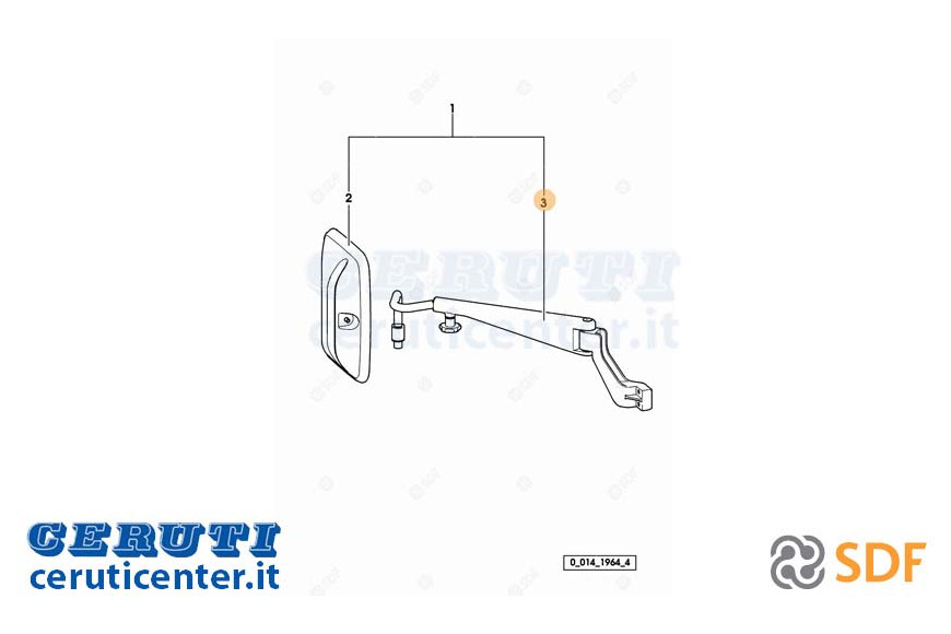 Espejo brazo SDF - Original - 0.900.0299.3