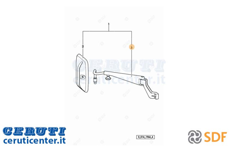 Mirror arm - Original SDF - 0.900.0299.3
