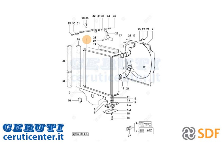 Radiatore Acqua - Originale SDF - 0.471.8310.3