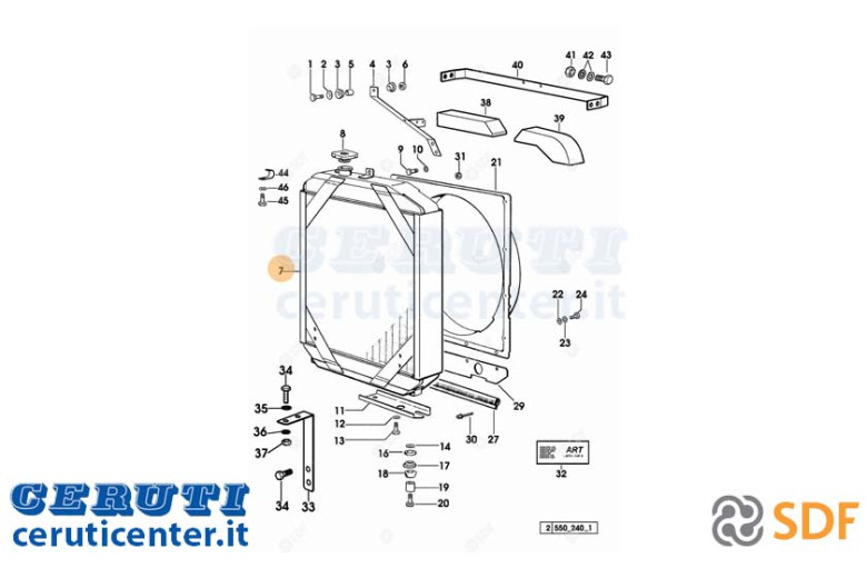 Radiatore Acqua - Originale SDF - 0.261.8310.4/20