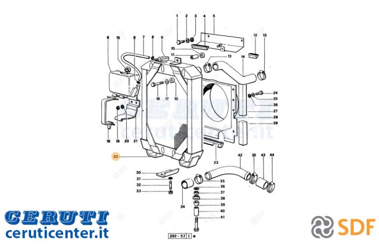 Radiatore Acqua - Originale SDF - 0.294.8351.4