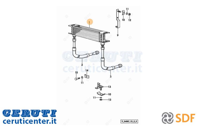 Radiatore Olio - Originale SDF - 0.284.8250.2/50