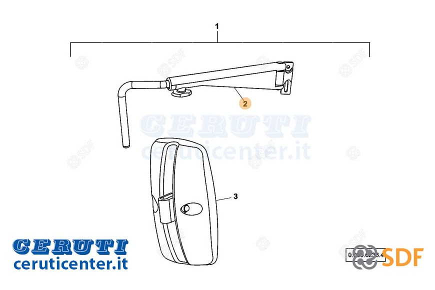 Espejo brazo SDF - Original - 0.900.2157.0