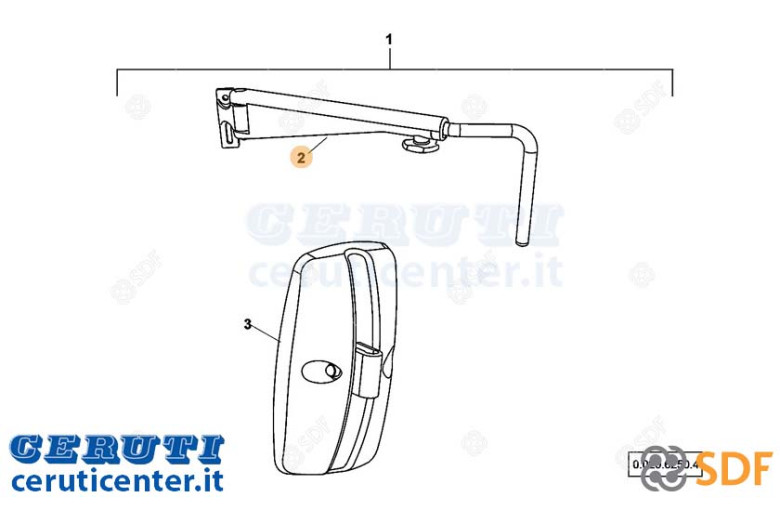 Mirror arm - Original SDF - 0.900.2157.1
