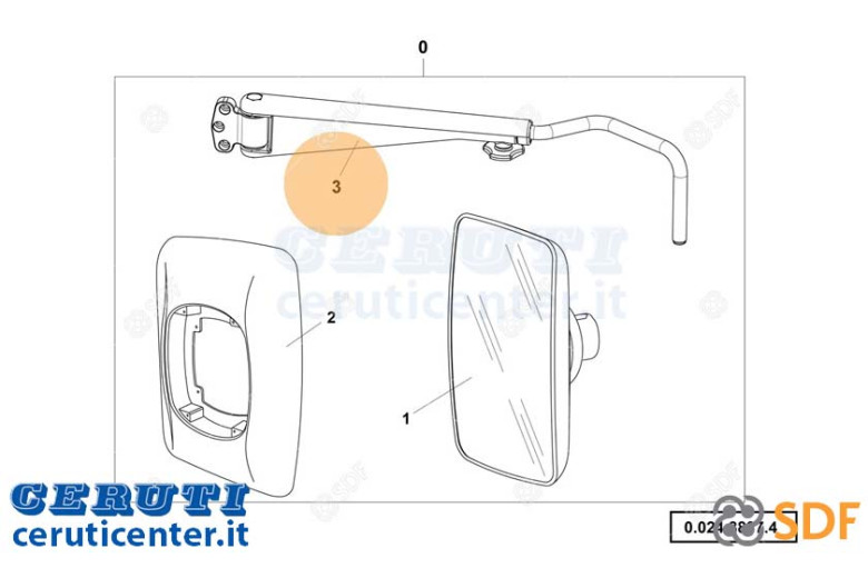 bras Miroir - SDF Original - 0.900.2157.2