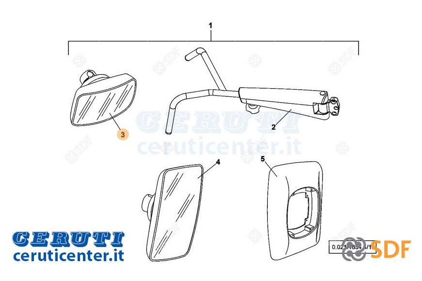 Specchietto - Originale SDF - 0.900.2225.4