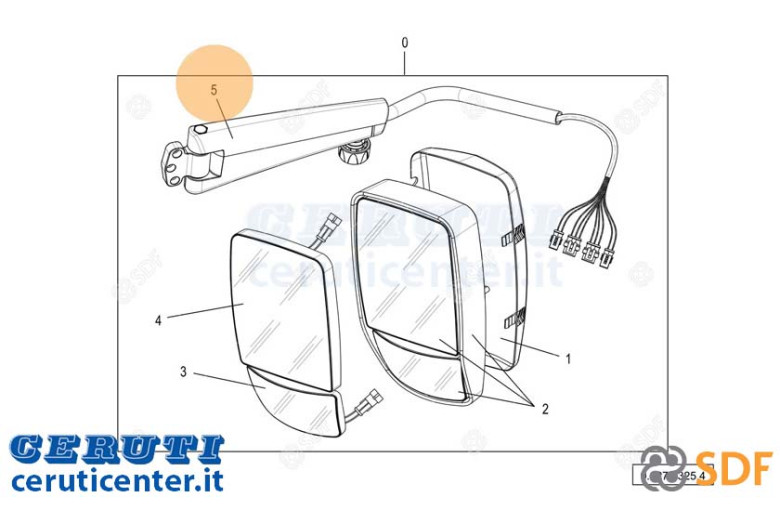 Mirror arm - Original SDF - 0.900.2225.7