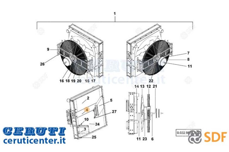 radiador de aceite SDF - Original - 0.900.2496.6