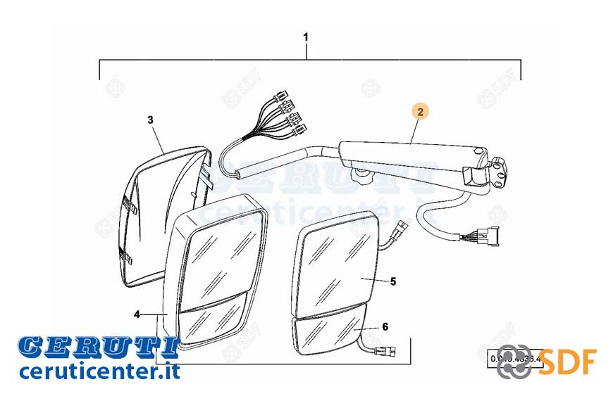 Espejo brazo SDF - Original - 0.900.2060.8