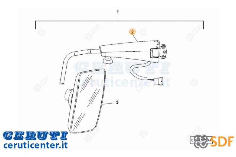 Espejo brazo SDF - Original - 0.900.2061.2