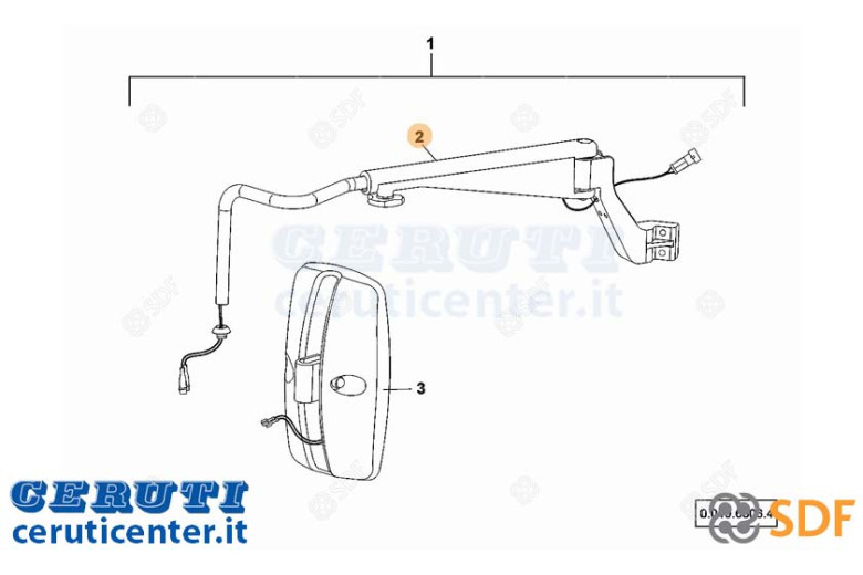 Braccio Specchietto - Originale SDF - 0.900.2061.6
