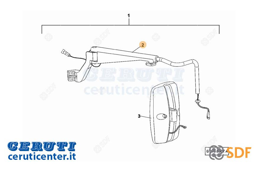 Espejo brazo SDF - Original - 0.900.2061.8