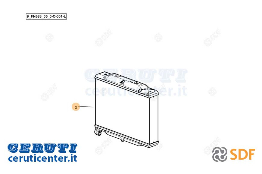 radiador de aceite SDF - Original - 0.032.8622.4/20