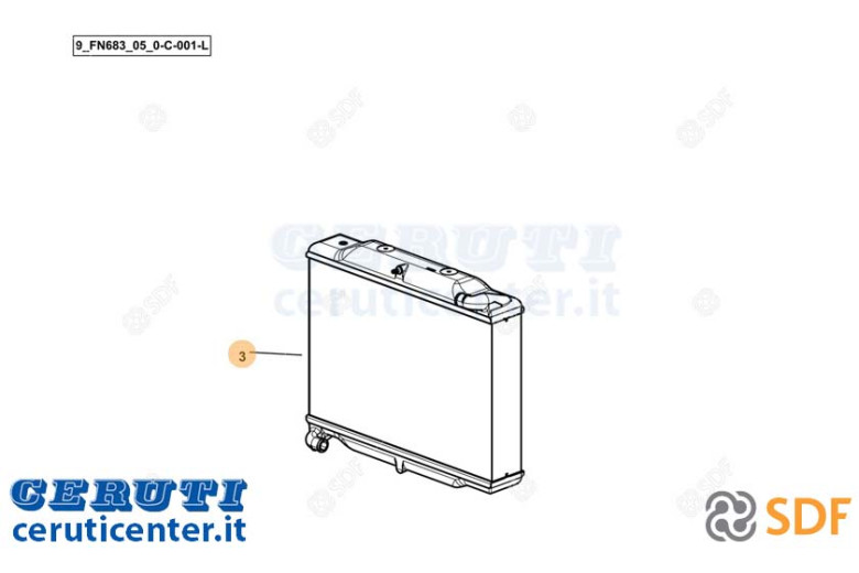 Radiatore Olio - Originale SDF - 0.032.8622.4/20