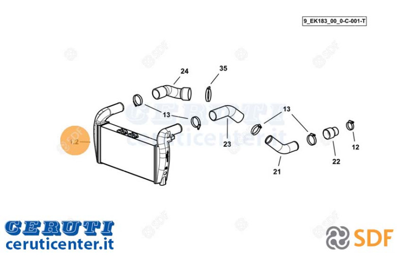 Intercooler - Originale SDF - 0.028.1718.3