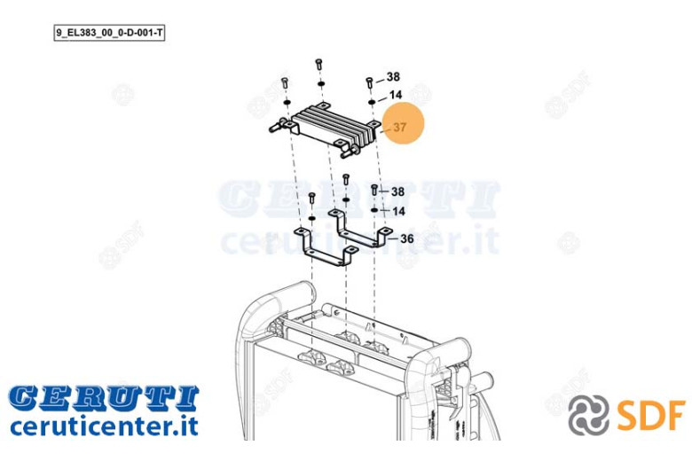 Oil radiator - Original SDF - 0.028.2303.3
