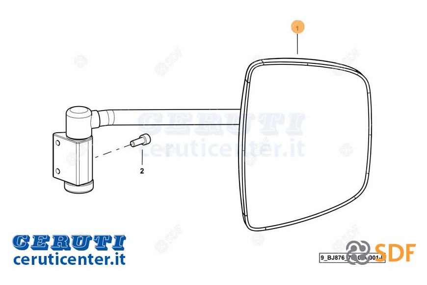 Specchio Retrovisore Completo - Originale SDF - 0.027.2469.4