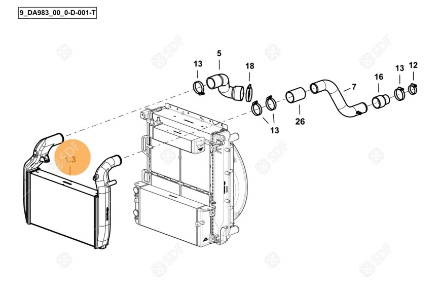 Intercooler - Original SDF - 0.023.3734.3