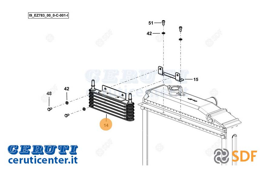 Radiateur d'huile - SDF Original - 0.022.4651.3