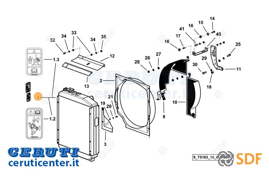 Wasser-Kühler - Original SDF - 0.022.0062.4