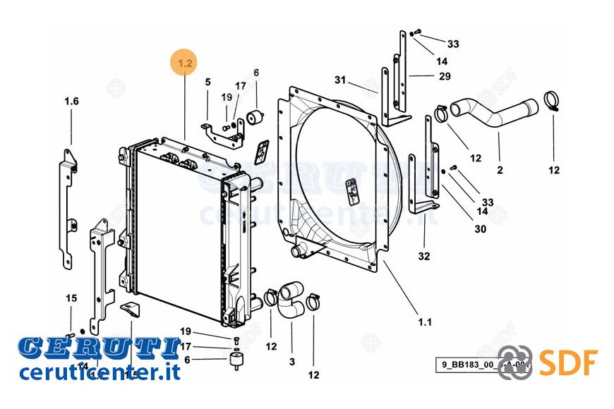 Wasser-Kühler - Original SDF - 0.021.4278.4