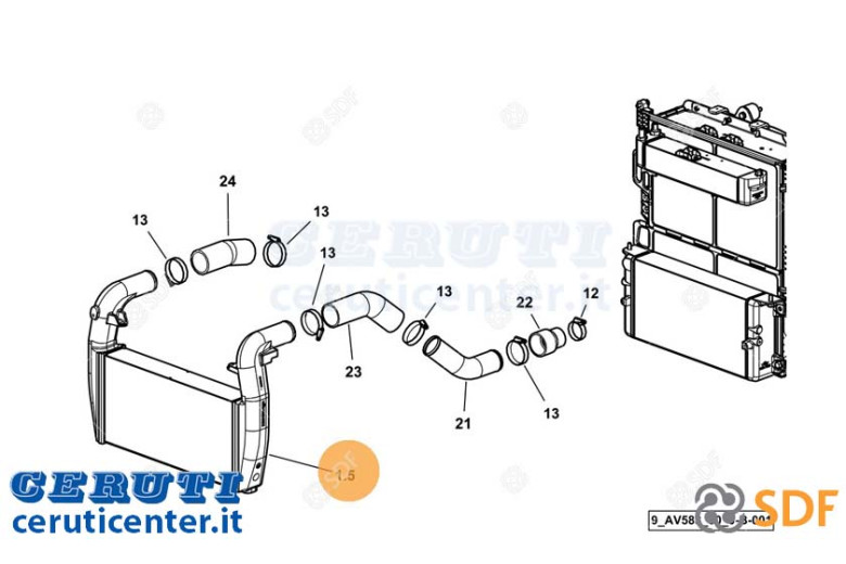 Intercooler - Originale SDF - 0.021.4282.3