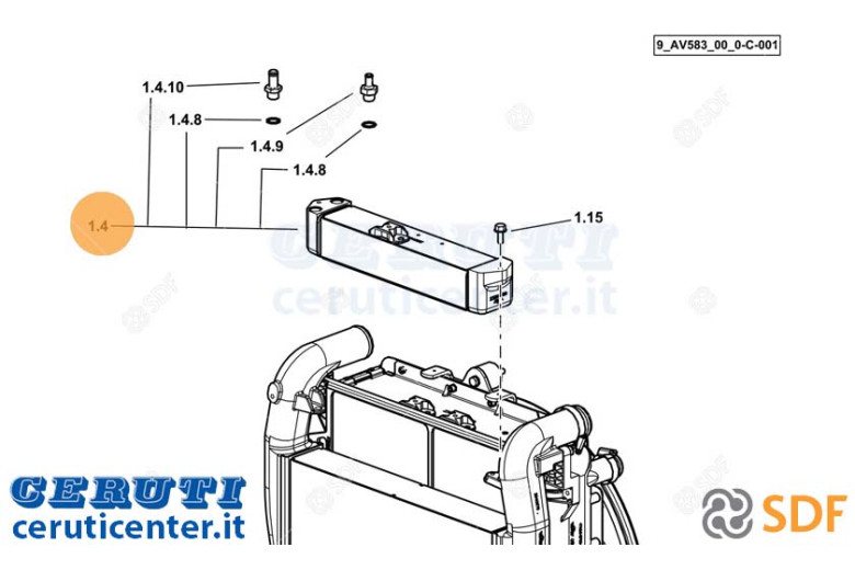 Radiateur d'huile - SDF Original - 0.021.1336.3