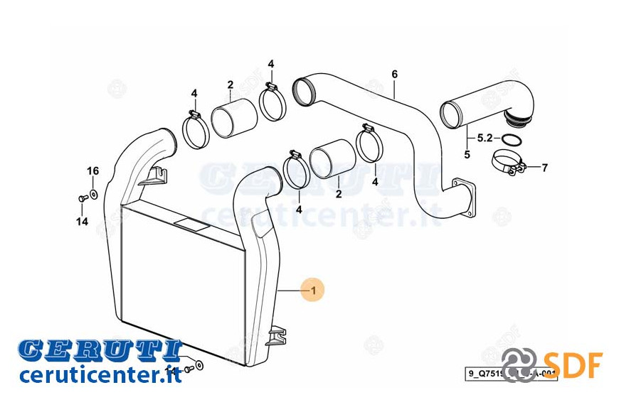 Intercooler - Originale SDF - 0.018.2329.2/10