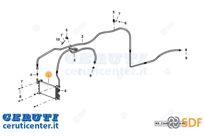 Radiatore Gasolio - Originale SDF - 0.018.8033.4
